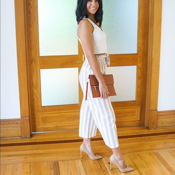 High Waist Linen Pants - Picture 2 of 4